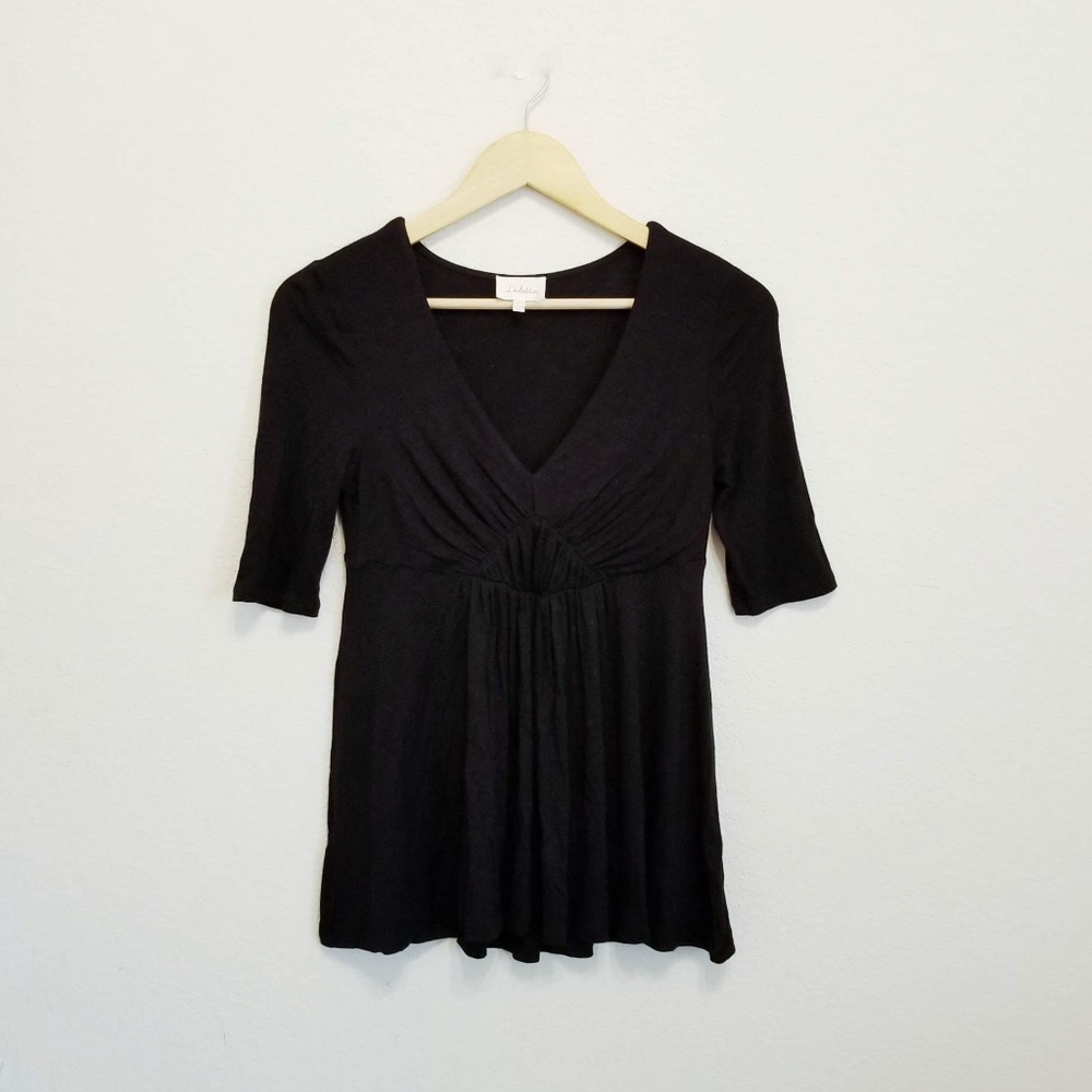 Anthropologie Deletta Empire Swing Pleated Tee XS - Picture 2 of 8